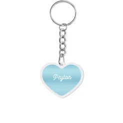 Colorful Stripes Name Acrylic Keychain