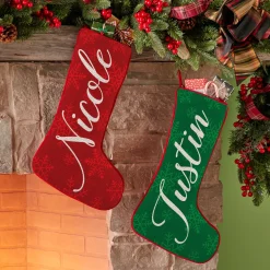 Colorful Swirl Name Stocking