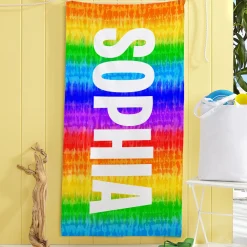 Colorful Tie Dye Beach Towel