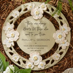 Comforting Blooms Memorial Floral Garden Stone