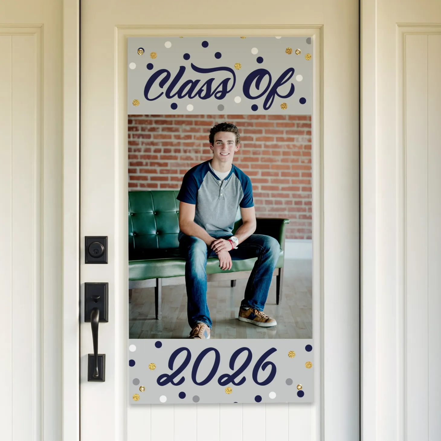 Confetti Dots Graduation Photo Banner