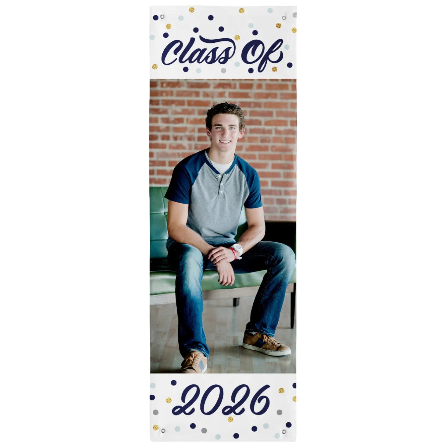 Confetti Dots Graduation Photo Banner