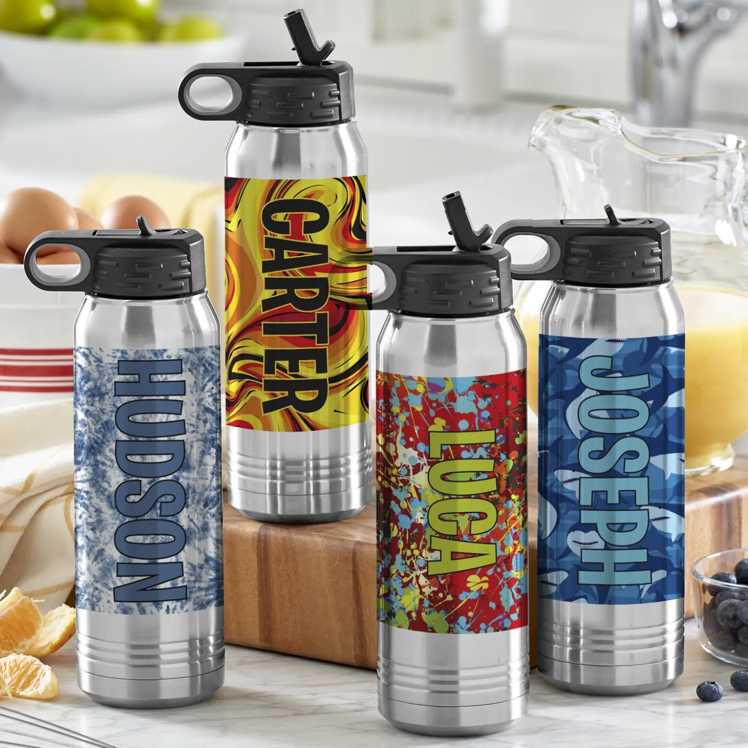 Cool Colors Stainless Steel Water Bottles