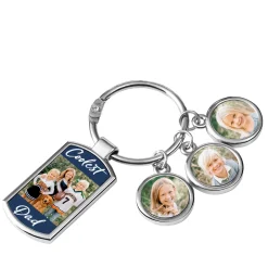 Coolest Dad Photo Keychain
