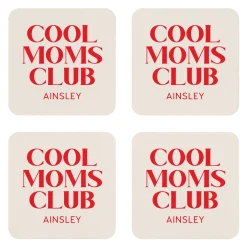 Cool Moms Club Wood Coasters