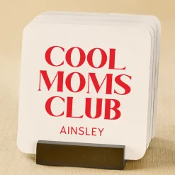 Cool Moms Club Wood Coasters