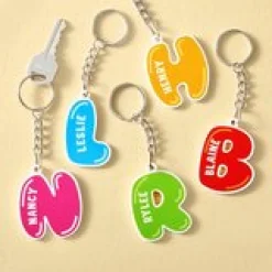 Cool Vibes Initial And Name Acrylic Keychain