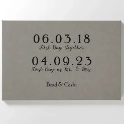 Couple's Key Dates Leather Wall Art