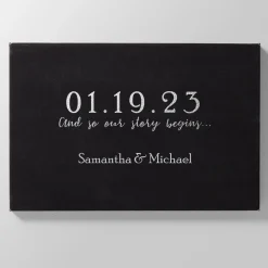 Couple's Key Dates Leather Wall Art