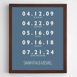 Couple's Key Dates Wall Art