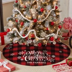 Cozy Christmas Quilted Tree Skirt