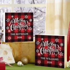 Cozy Christmas Wood Block