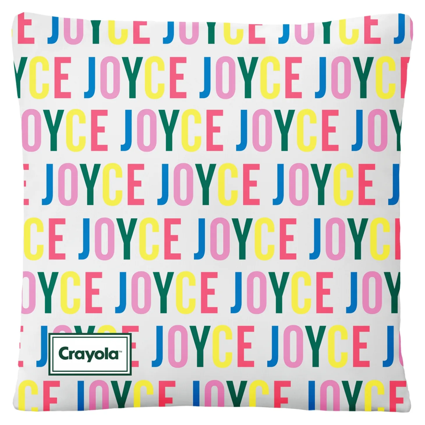 Crayola™ All Over Print Names Throw Pillow