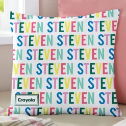 Crayola™ All Over Print Names Throw Pillow