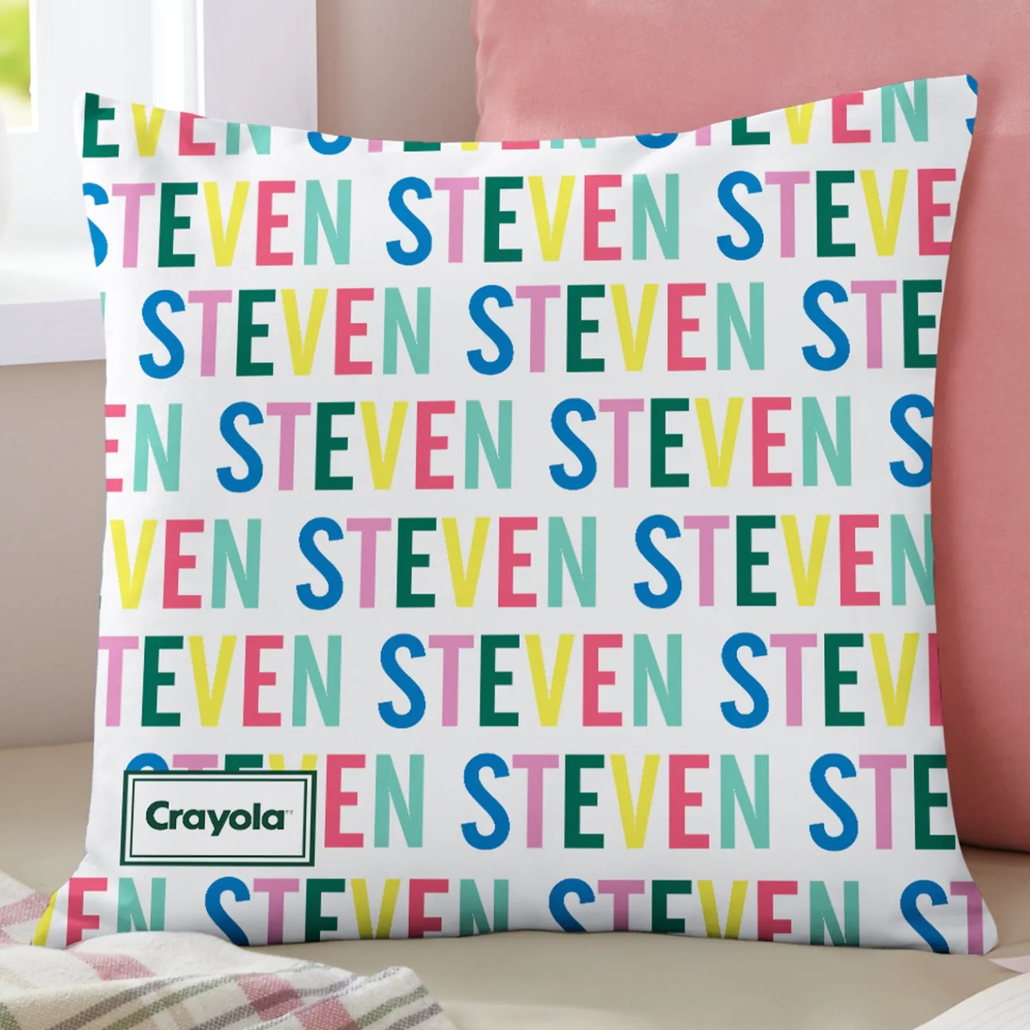 Crayola™ All Over Print Names Throw Pillow
