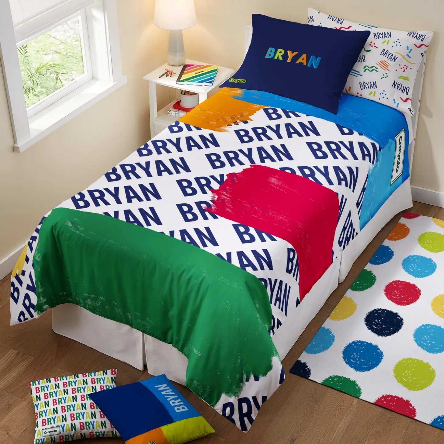 Crayola™ Brush Strokes Colorblock Duvet Cover