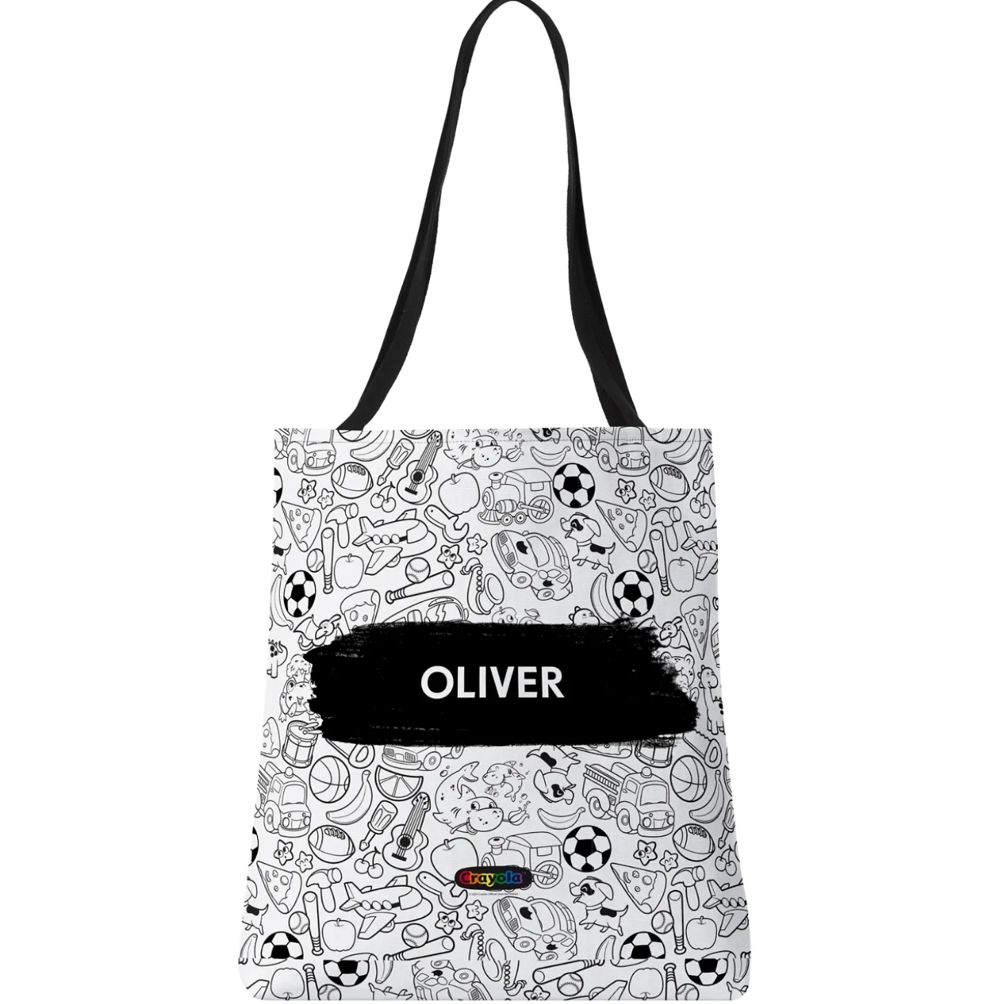 Crayola™ B&W Coloring Book Pattern Tote Bag