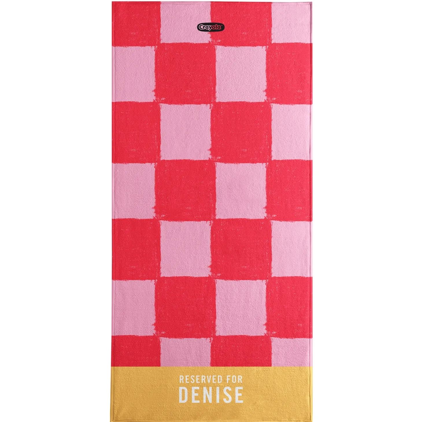 Crayola™ Checkerboard Personalized Beach Towels
