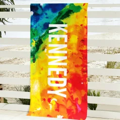 Crayola™ Paint Splatter Personalized Beach Towel