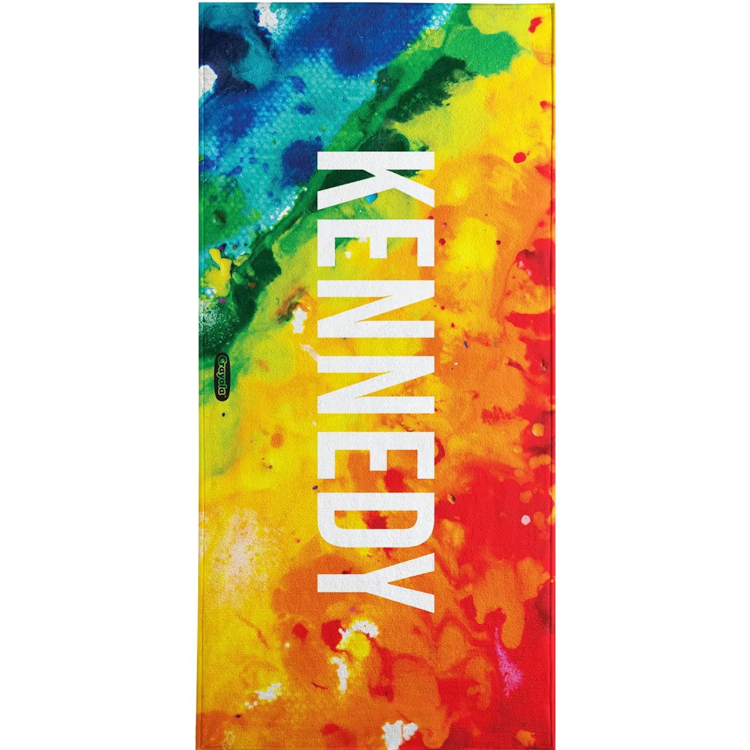 Crayola™ Paint Splatter Personalized Beach Towel