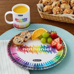Crayola™ Rainbow Crayons Personalized Tableware