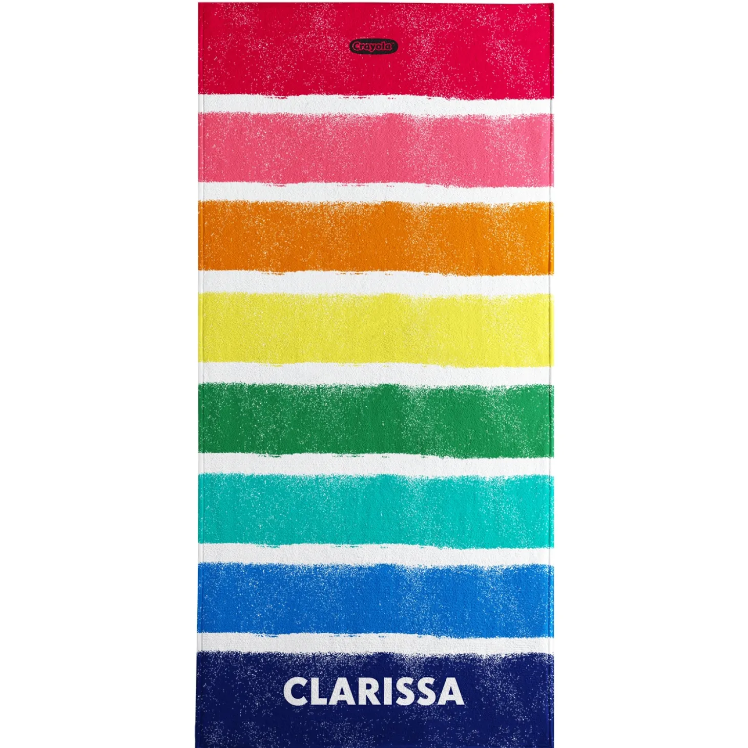 Crayola™ Rainbow Stripes Personalized Beach Towel