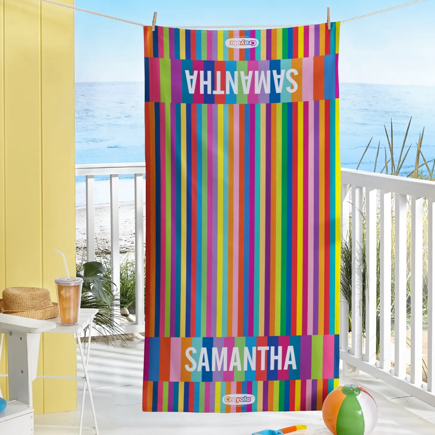 Crayola™ Stripes Beach Towel