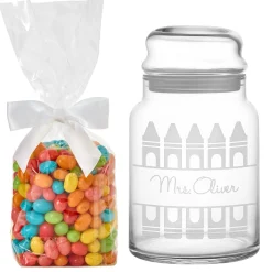 Crayon Name Glass Treat Jar