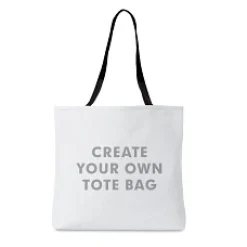 Create Your Own Black Handle Tote Bag