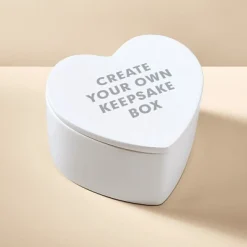 Create Your Own Ceramic Heart Keepsake Box