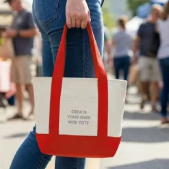 Create Your Own Mini Tote Bag .product-info-decoration { display: inline-flex; justify-content: space-between; align-items: center; border-radius: 0.4rem; background-color: #E8E8E8; padding: 0.2rem 0.4rem; font-size: 1.4rem; line-height: 1.6rem; font-weight: var(--font-weight-semibold); letter-spacing: 0.042rem; text-transform: uppercase; --decoration-icon-url: ''; /* will be dynamically set */}.product-info-decoration.badge-icon::before { content: ''; width: 2rem; height: 2rem; background: var(--decoration-icon-url) no-repeat; background-size: 100% 100%; display: block; margin-right: 0.4rem;} FULL-COLOR CUSTOMIZATION