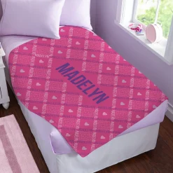 Crisscross Name Plush Blanket