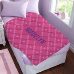 Crisscross Name Plush Blanket