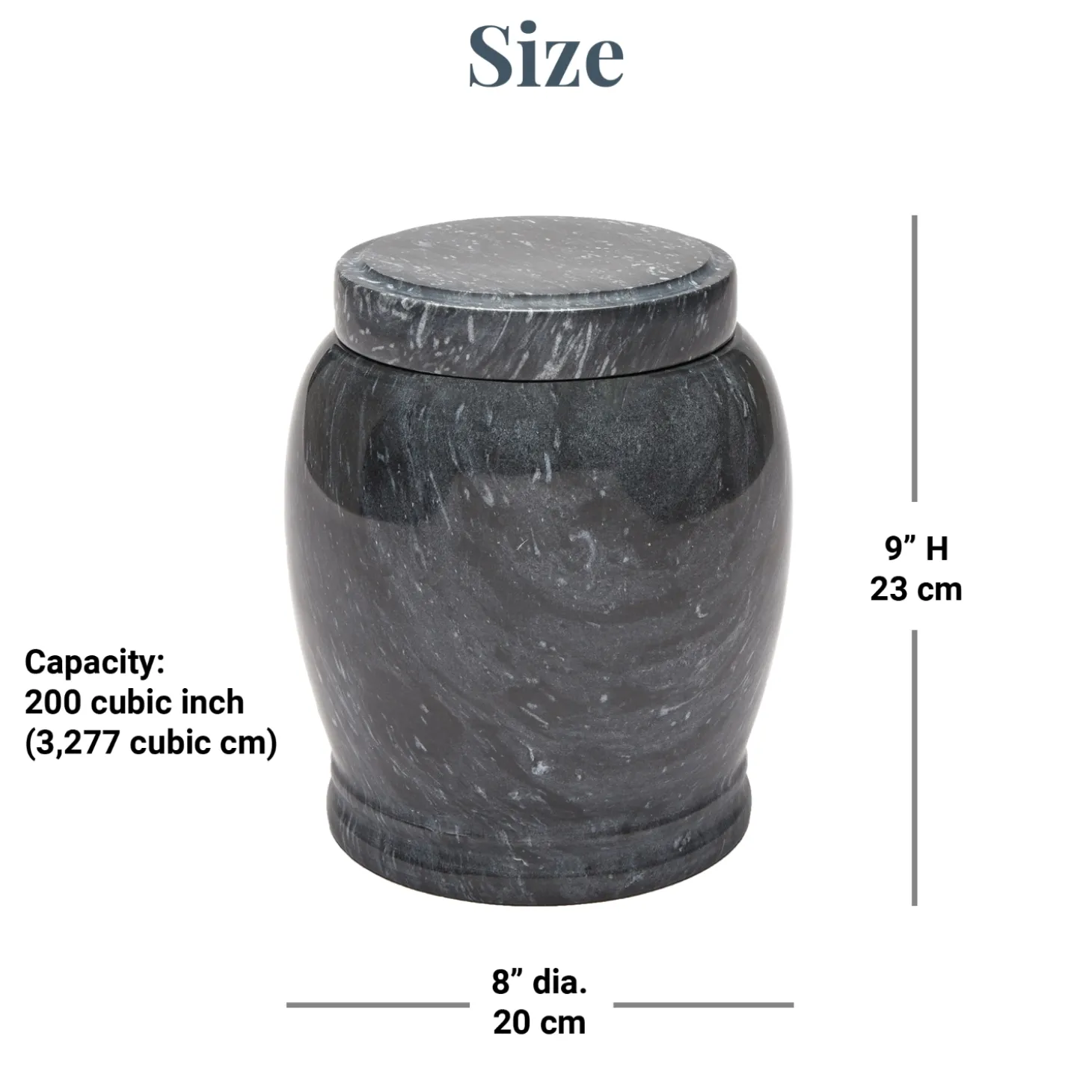 Cross Memorial Engraved Marble Cremation Urn