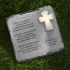 Cross Memorial Solar Garden Stone