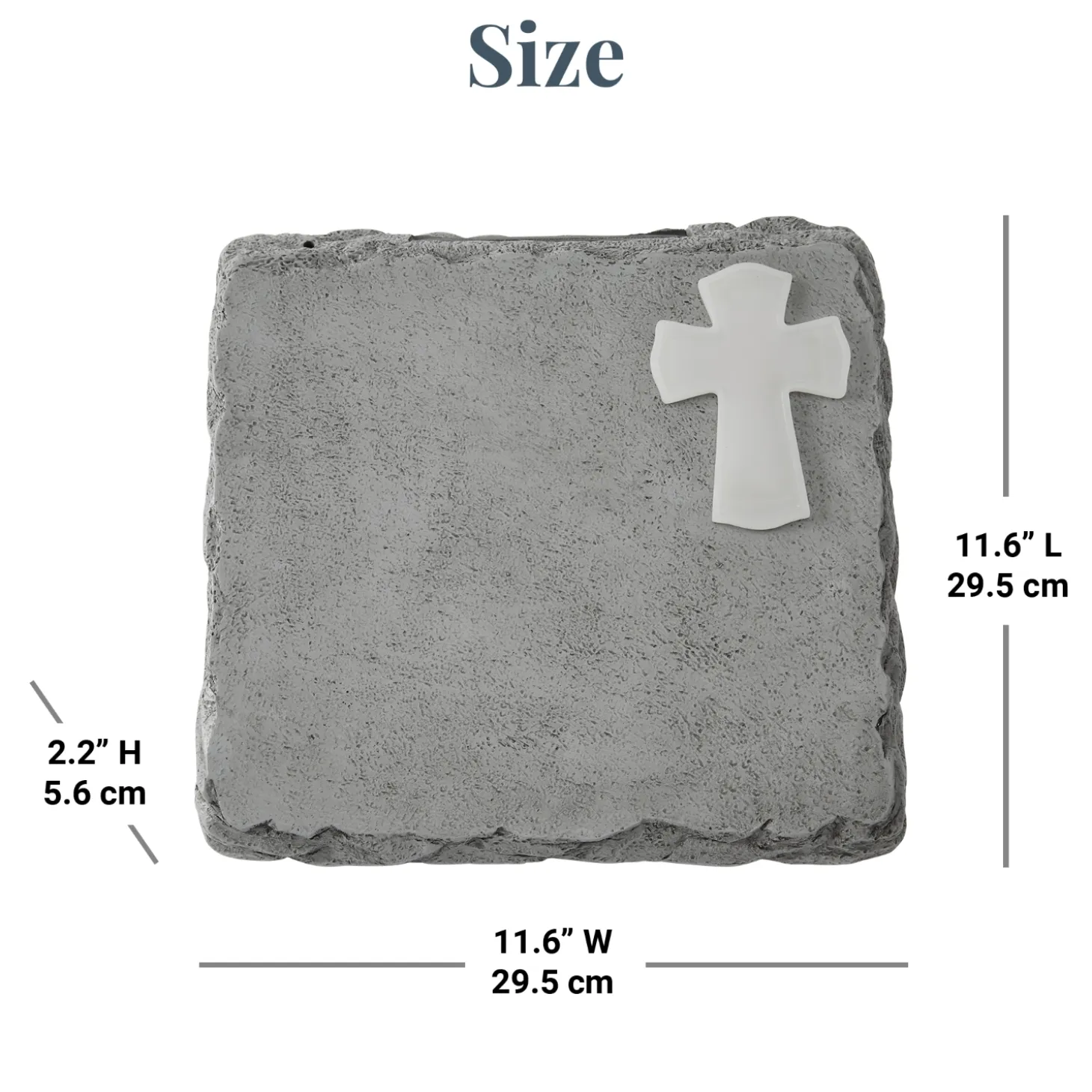 Cross Memorial Solar Garden Stone