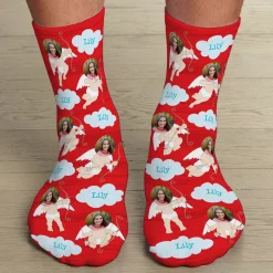 Cupid Photo Socks