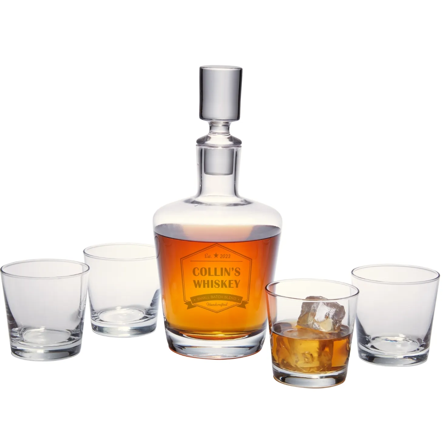 Custom Blend 5 Piece Decanter Set