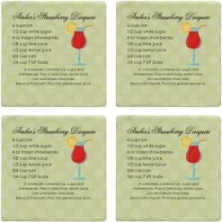 Custom Cocktail Recipe Marble Coasters