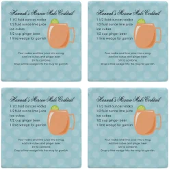 Custom Cocktail Recipe Marble Coasters
