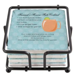Custom Cocktail Recipe Marble Coasters
