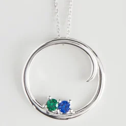 Customized Circle of Family Birthstone Necklace