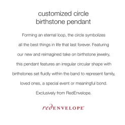 Customized Circle of Family Birthstone Necklace