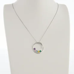 Customized Circle of Family Birthstone Necklace