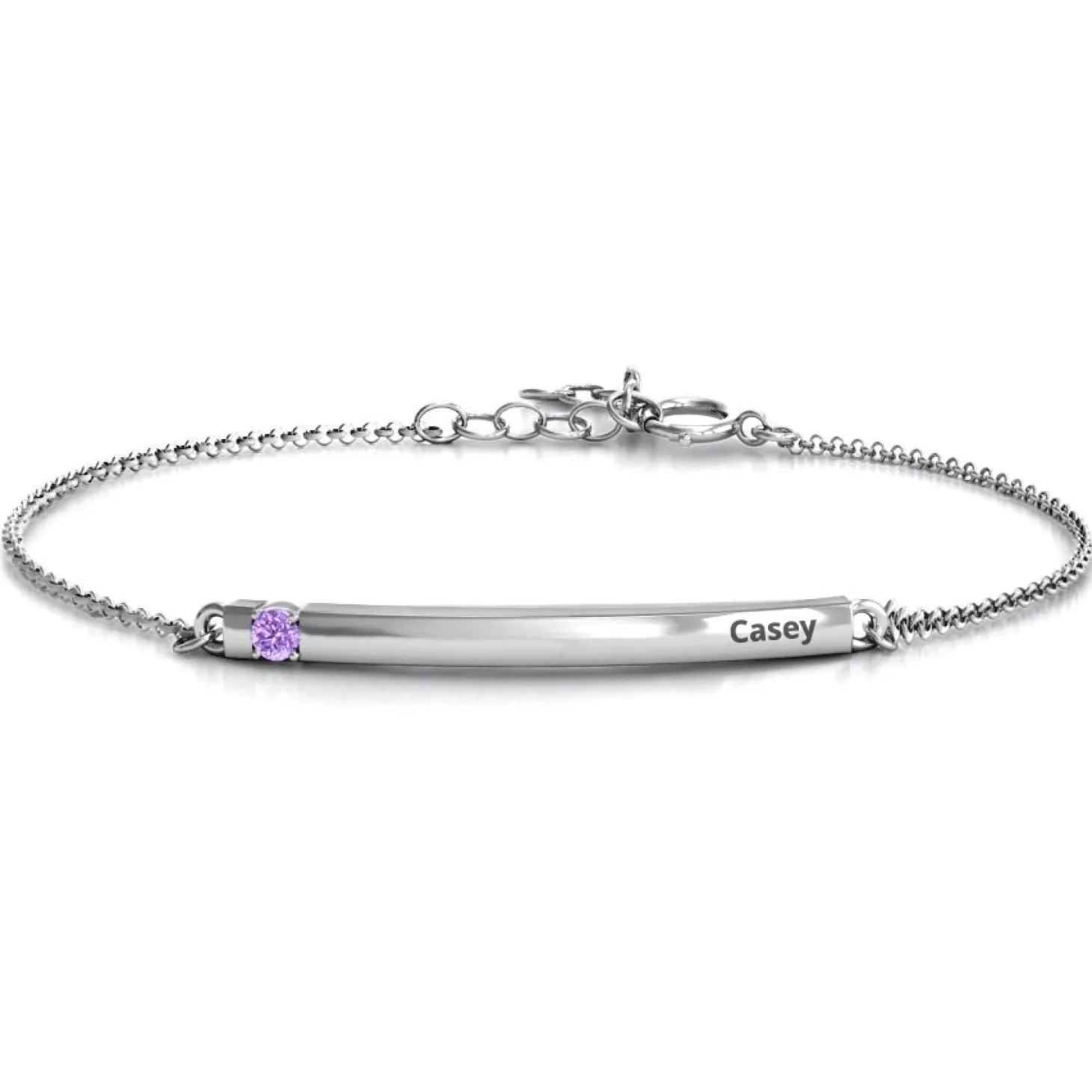 Customized Family Birthstone Bar Bracelet