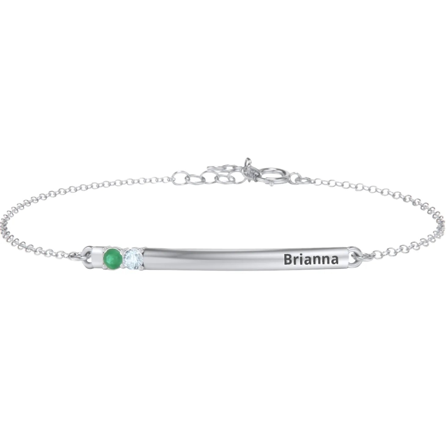 Customized Family Birthstone Bar Bracelet
