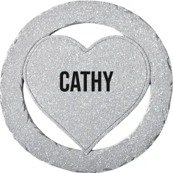Custom Name Encircled Heart Garden Stone
