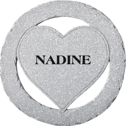 Custom Name Encircled Heart Garden Stone