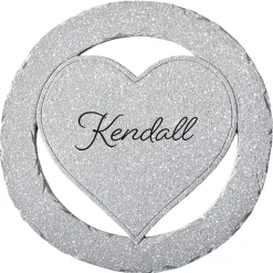Custom Name Encircled Heart Garden Stone
