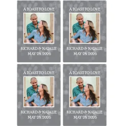 Custom Photo Wine Labels (Set of 4)
